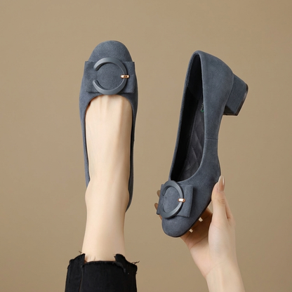Rose™ | Suede Square-Toe Low-Heel Pumps