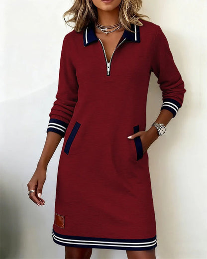 Harper | Zip Collar Comfort Dress