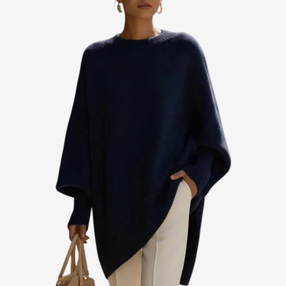 Helene | Draped Asymmetric Poncho