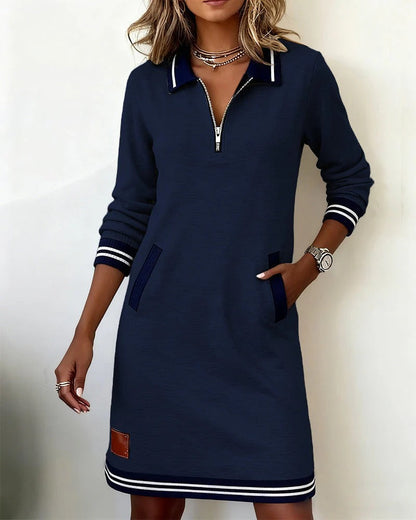 Harper | Zip Collar Comfort Dress