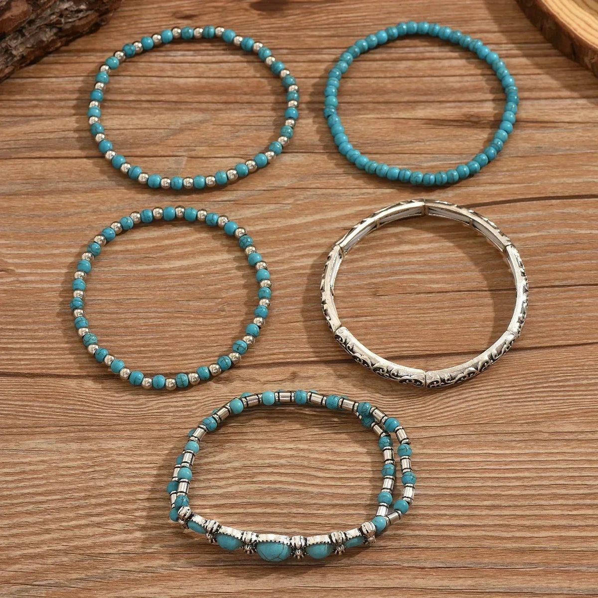 Trine™ – Boho Pearl Stacked Bracelet Set