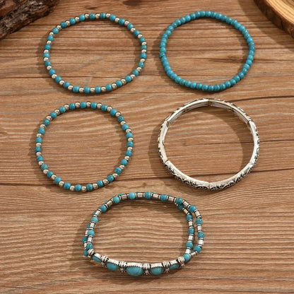 Trine™ – Boho Pearl Stacked Bracelet Set