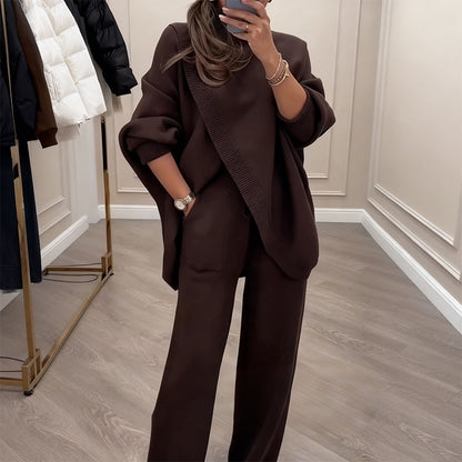 Serena Luxe Asymmetrical Knit Set