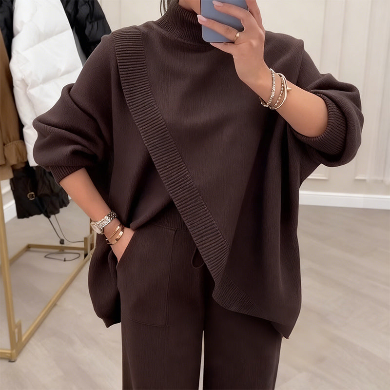 Serena Luxe Asymmetrical Knit Set