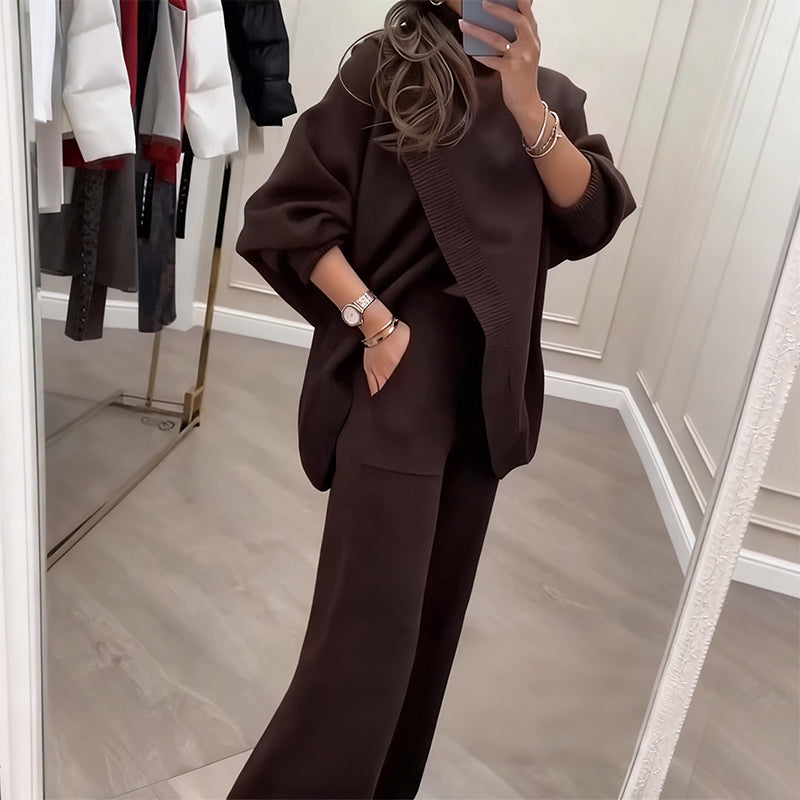 Serena Luxe Asymmetrical Knit Set