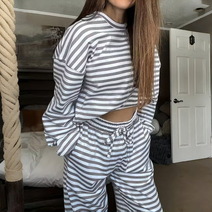 Lydia™ | Relaxed Striped Two-Piece Lounge Set