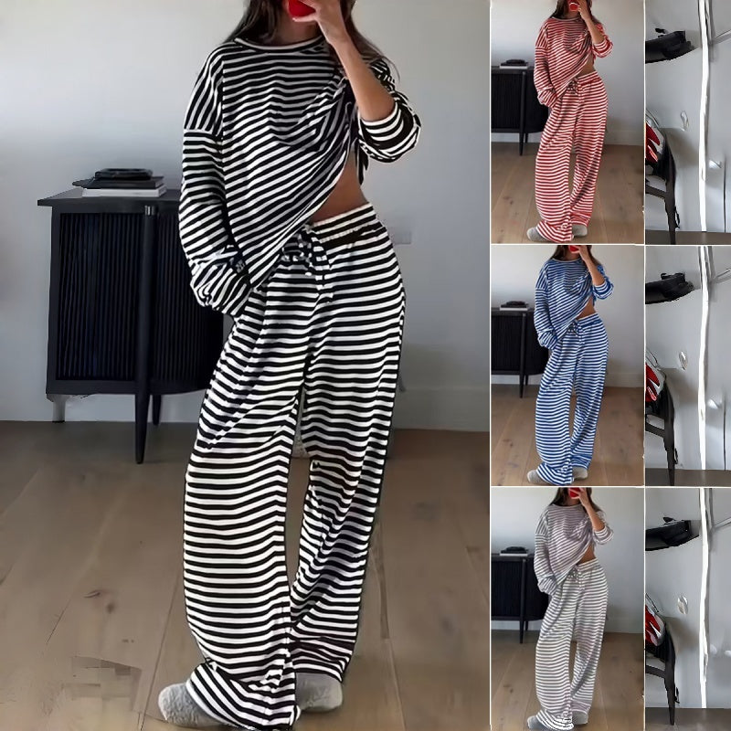 Lydia™ | Relaxed Striped Two-Piece Lounge Set