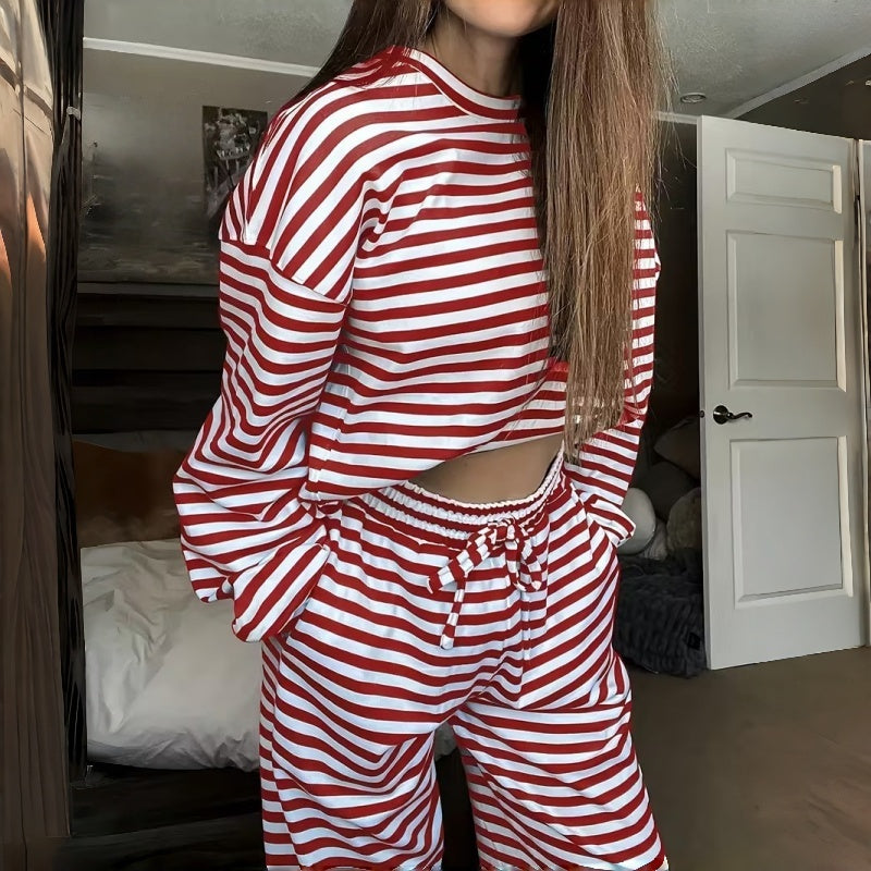 Lydia™ | Relaxed Striped Two-Piece Lounge Set