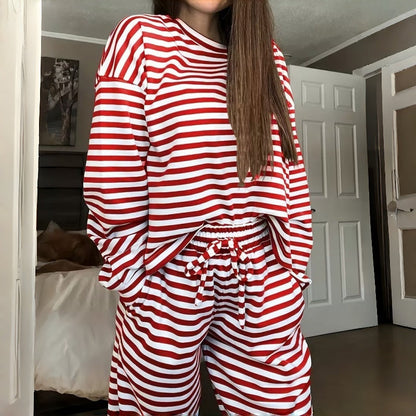 Lydia™ | Relaxed Striped Two-Piece Lounge Set