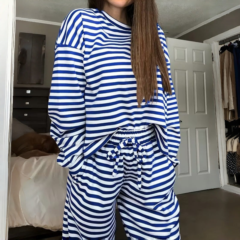 Lydia™ | Relaxed Striped Two-Piece Lounge Set