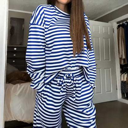 Lydia™ | Relaxed Striped Two-Piece Lounge Set