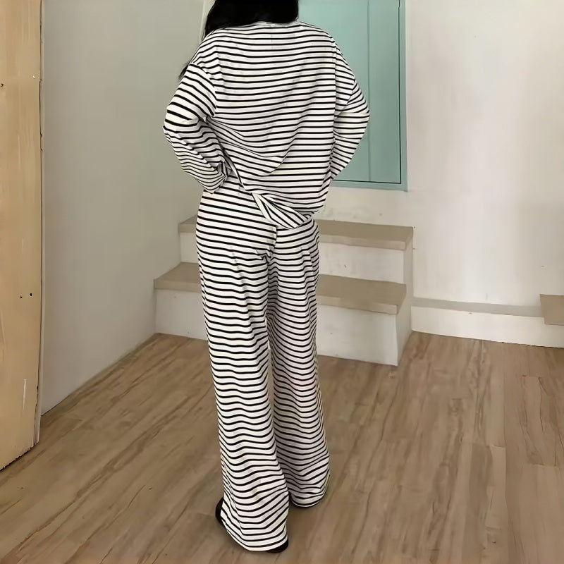 Lydia™ | Relaxed Striped Two-Piece Lounge Set