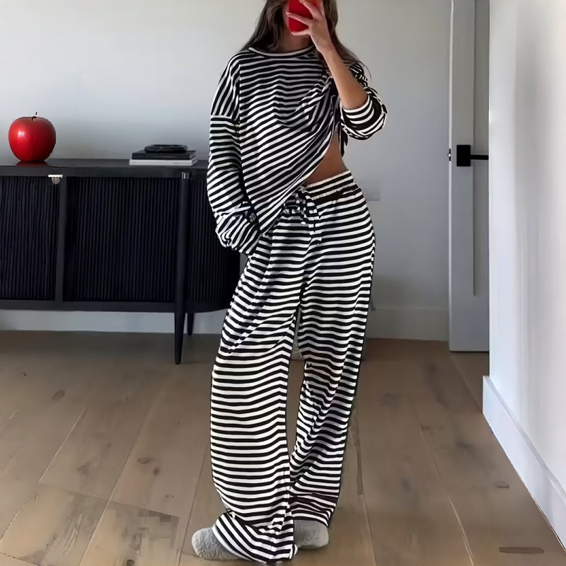 Lydia™ | Relaxed Striped Two-Piece Lounge Set
