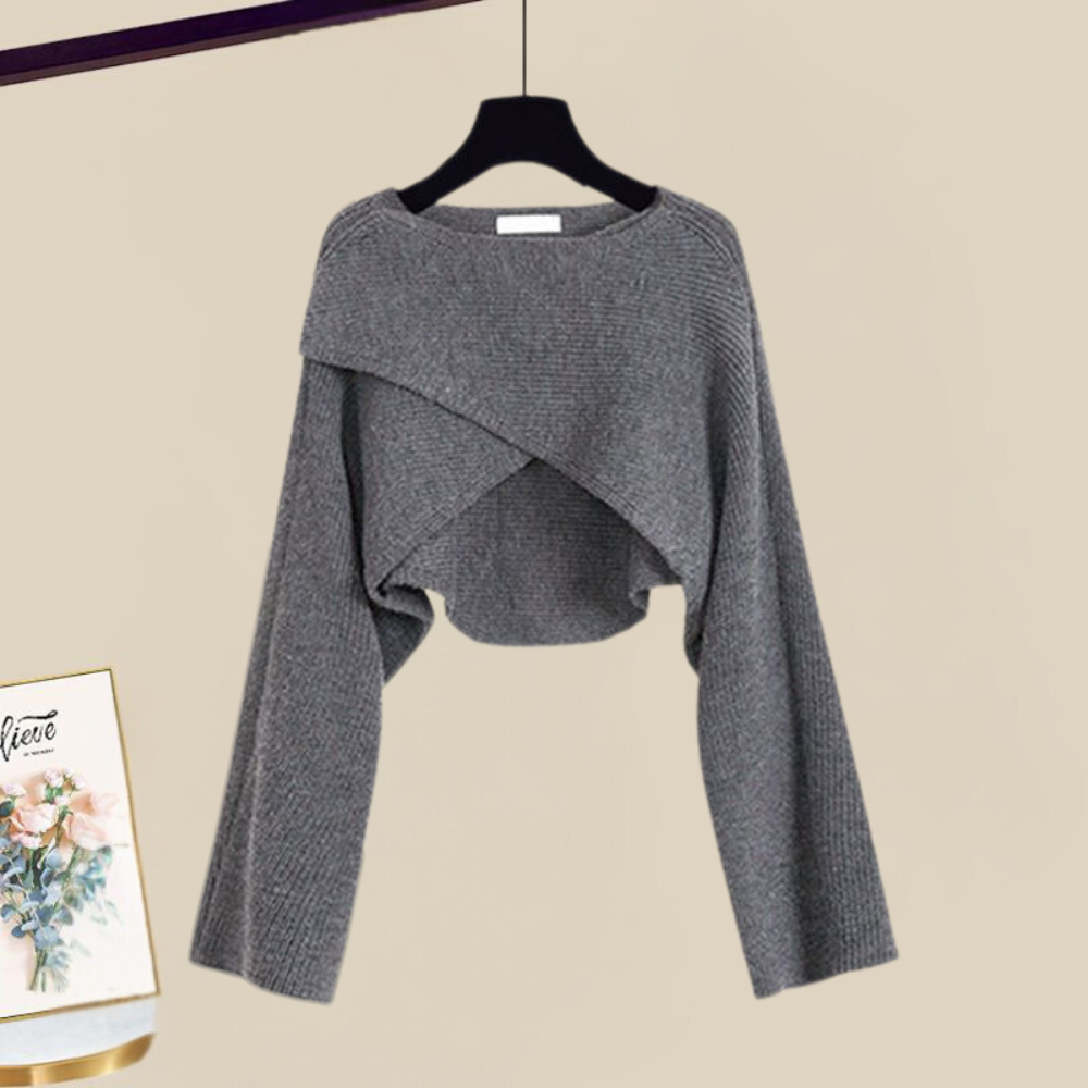 Marvella Elegant Knit Dress Set – Cozy Two-Piece Fall & Winter Outfit