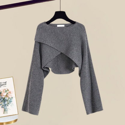 Marvella Elegant Knit Dress Set – Cozy Two-Piece Fall & Winter Outfit