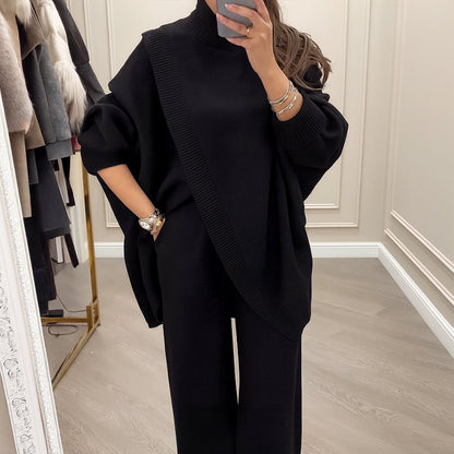 Serena Luxe Asymmetrical Knit Set