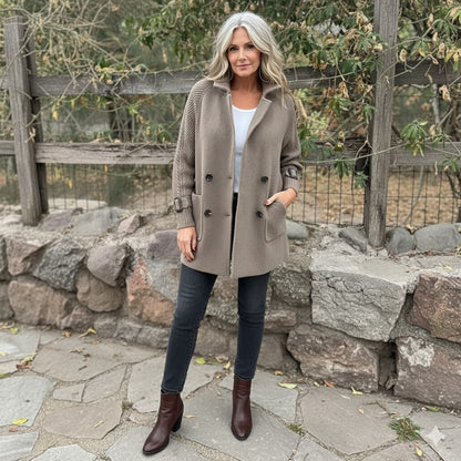 ISOLA™ | Mid-Length Double-Breasted Coat