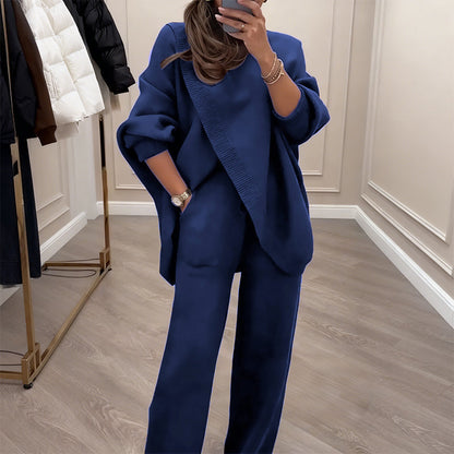 Serena Luxe Asymmetrical Knit Set